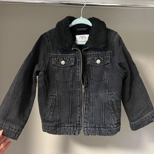 Zara Baby Denim Sherpa Jacket